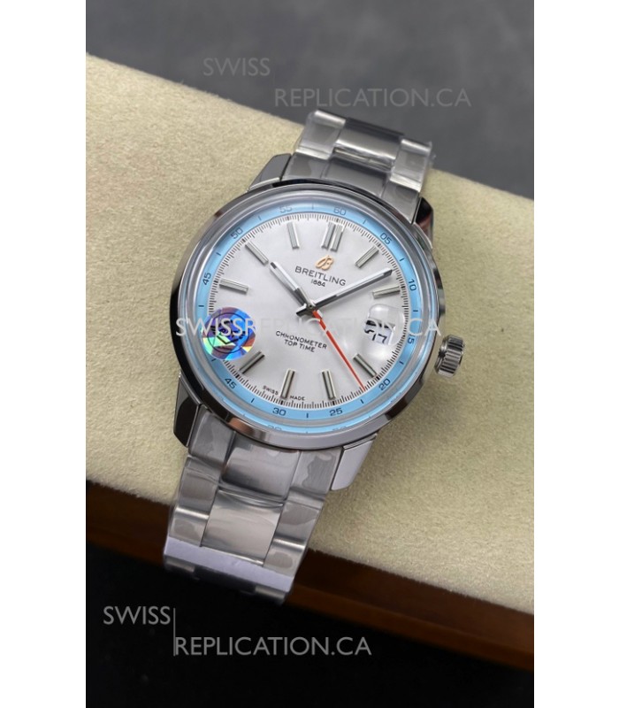 Top Time B31 38mm White Dial Steel Strap Super Clone Watch 