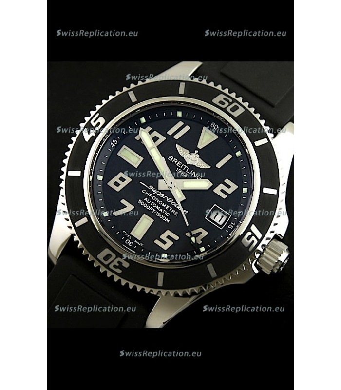 Breitling Superocean Swiss Replica Watch in Black Dial - Ultimate Mirror Replica