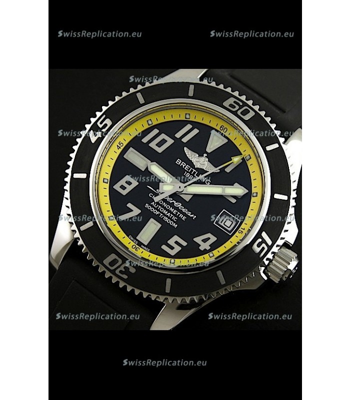 Breitling Superocean Swiss Replica Watch in Black Dial - Ultimate Mirror Replica