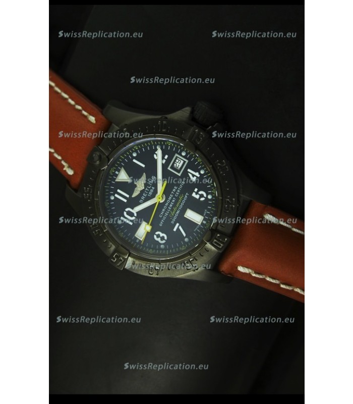Breitling Seawolf PVD Coated Swiss Watch - Arabic Markers