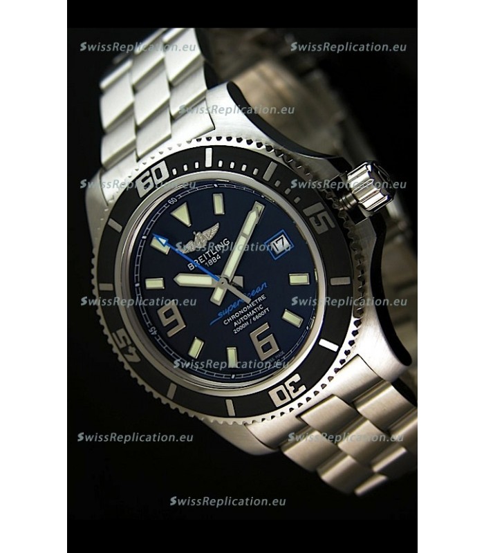 Breitling SuperOcean Abyss Swiss Replica Watch - 1:1 Mirror Replica - 44MM Blue Markers