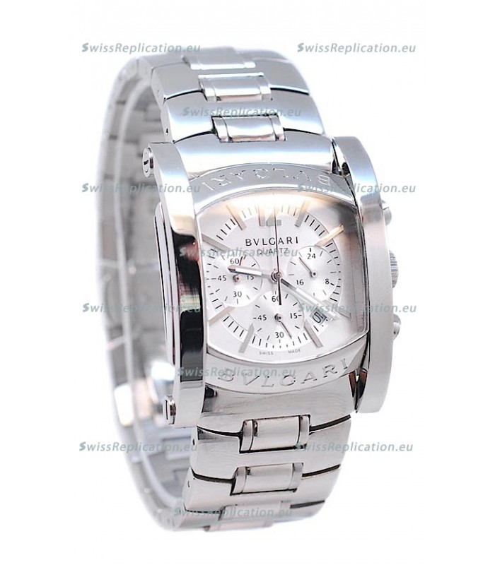 Bvlgari Assioma Japanese Quartz Watch in Silver Dial