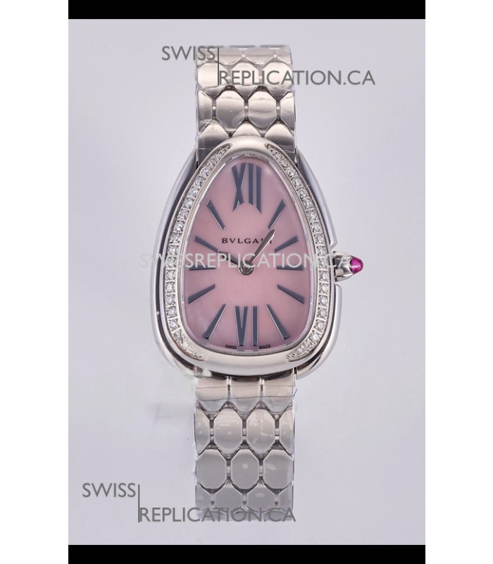 Serpenti Seduttori Pink Pearl dial in Steel Casing Super Clone Watch