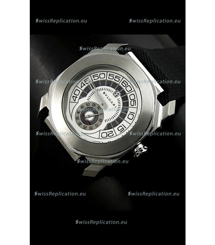 Bvlgari Gerald Genta Swiss Replica Watch in White Dial