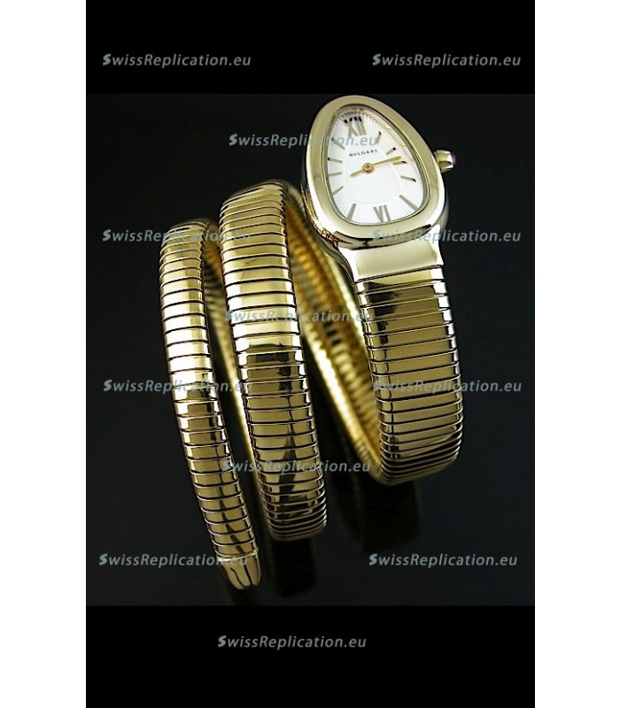 Bvlgari Serpenti Ladies Watch in Japanese Quartz Movement - Gold Plated Case