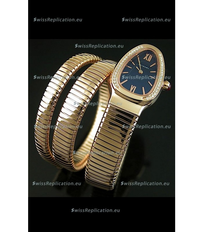 Bvlgari Serpenti Ladies Watch in Japanese Quartz Movement - Diamonds Bezel