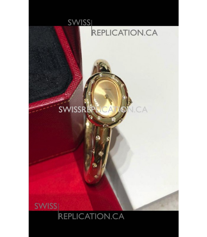 Baignoire De Cartier Yellow Gold Super Clone Quartz Replica Watch