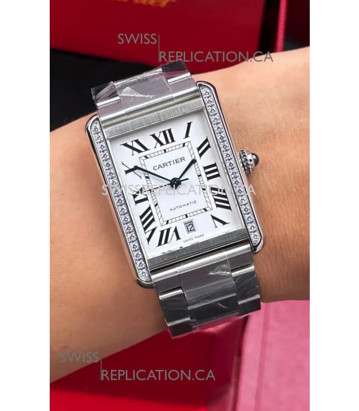 Cartier Tank Solo Swiss Automatic 31MM Diamonds Super Clone Watch 
