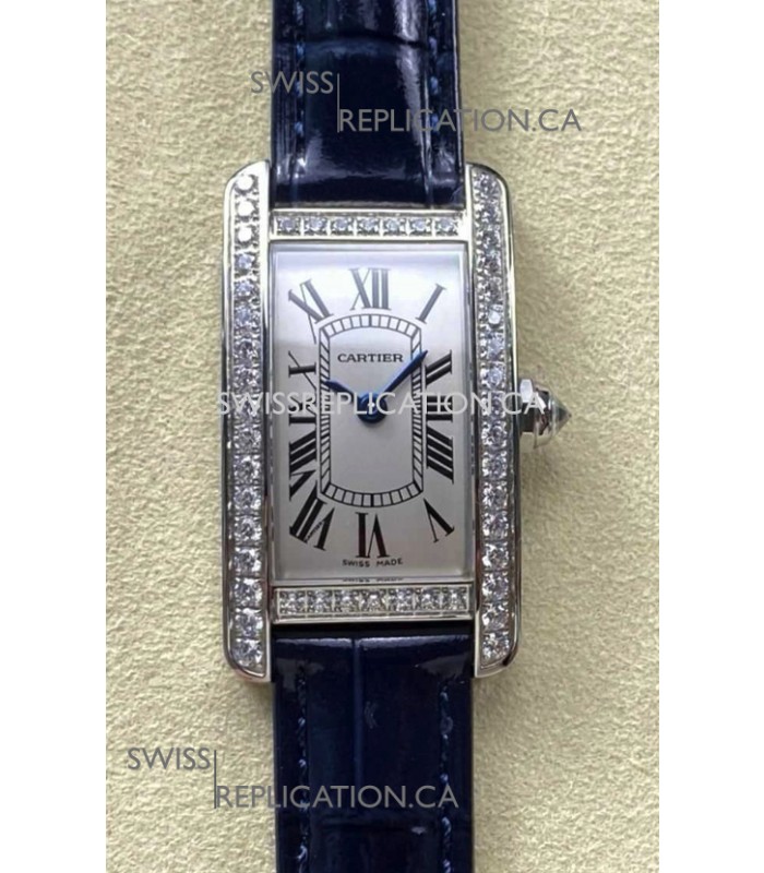 Cartier Tank Americaine Swiss Quartz 19mm Steel Casing Swiss Replica Watch 
