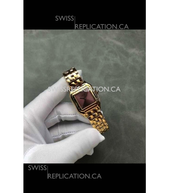 PANTHERE de Cartier 27MM Red Dial Super Clone Watch 