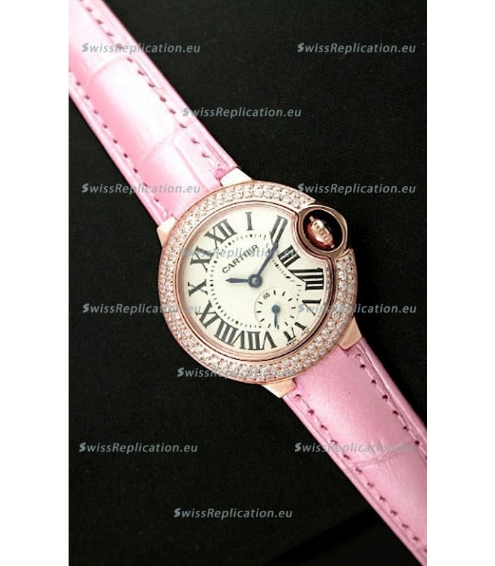 Cartier Swiss Ladies Replica Watch in Rose Gold Casing