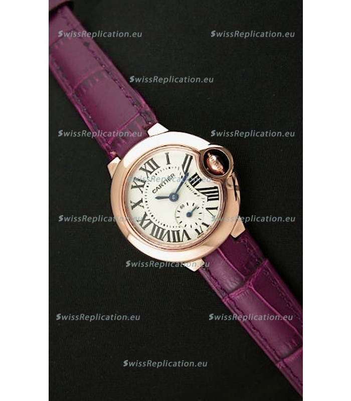 Cartier Swiss Ladies Replica Watch in Rose Gold Casing