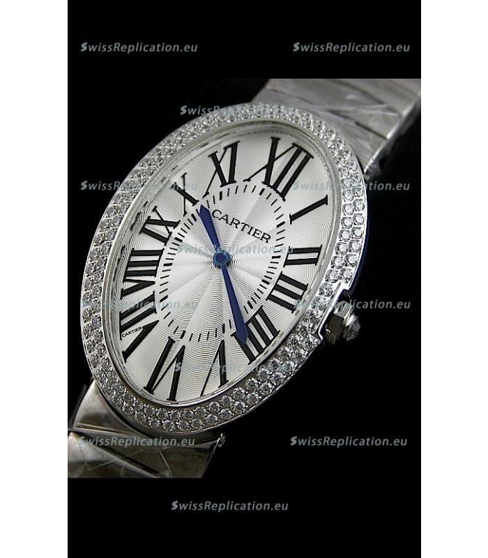 Cartier Ballon de Swiss Replica Watch in White Dial