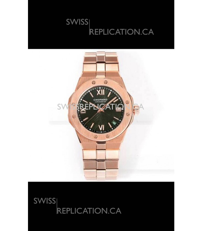 Chopard Alpine Eagle Rose Gold Brown Dial Super Clone Replica Watch