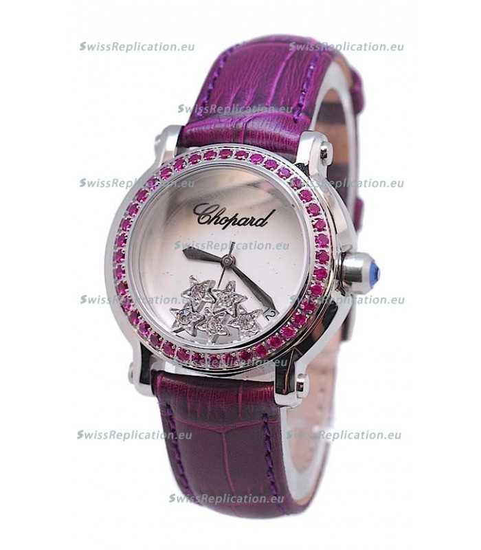 Chopard Happy Sport Star Shaped Diamonds Swiss Watch