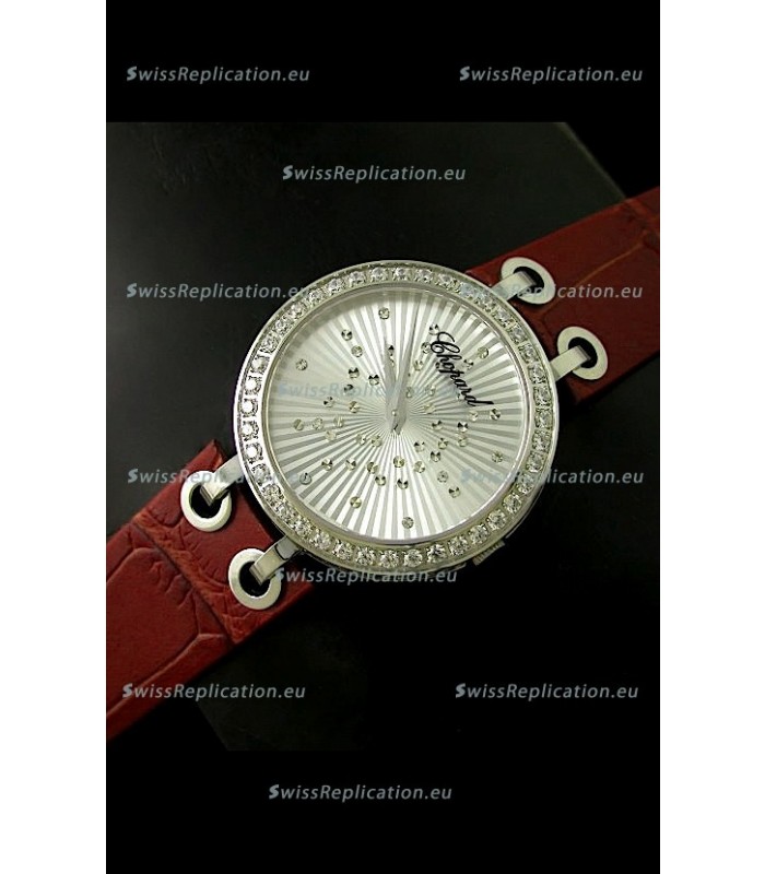 Chopard Xtravaganza Ladies Japanese Replica Watch in Silver Dial