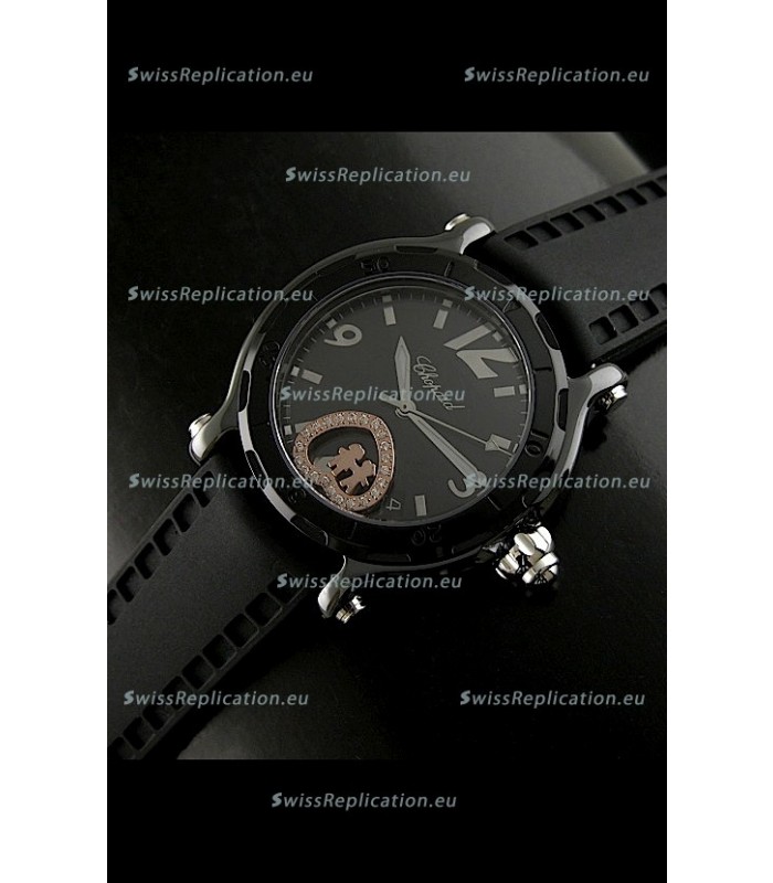 Chopard Limited Edition Swiss Replica Watch in Black Strap