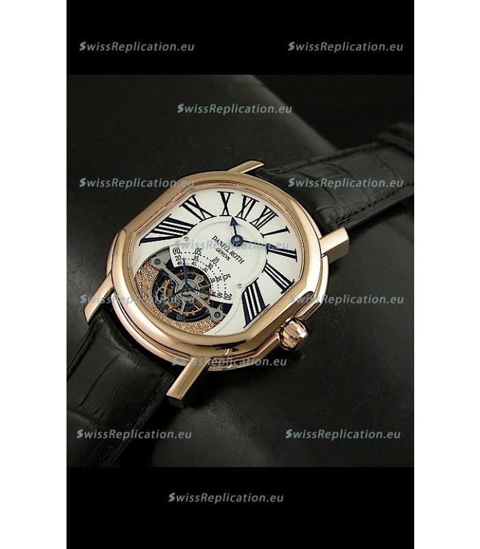 Daniel Roth Classic Tourbillon Swiss Watch in Rose Gold Case