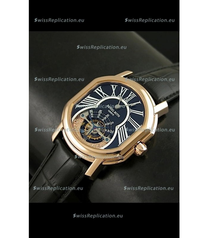 Daniel Roth Classic Tourbillon Swiss Watch in Black Strap