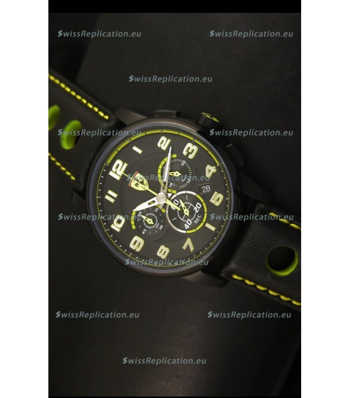 Scuderia Ferrari Heritage Chronograph Watch in Black Steel