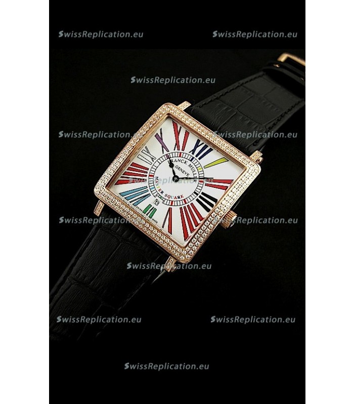 Franck Muller Master Square Swiss Replica Watch in White Dial