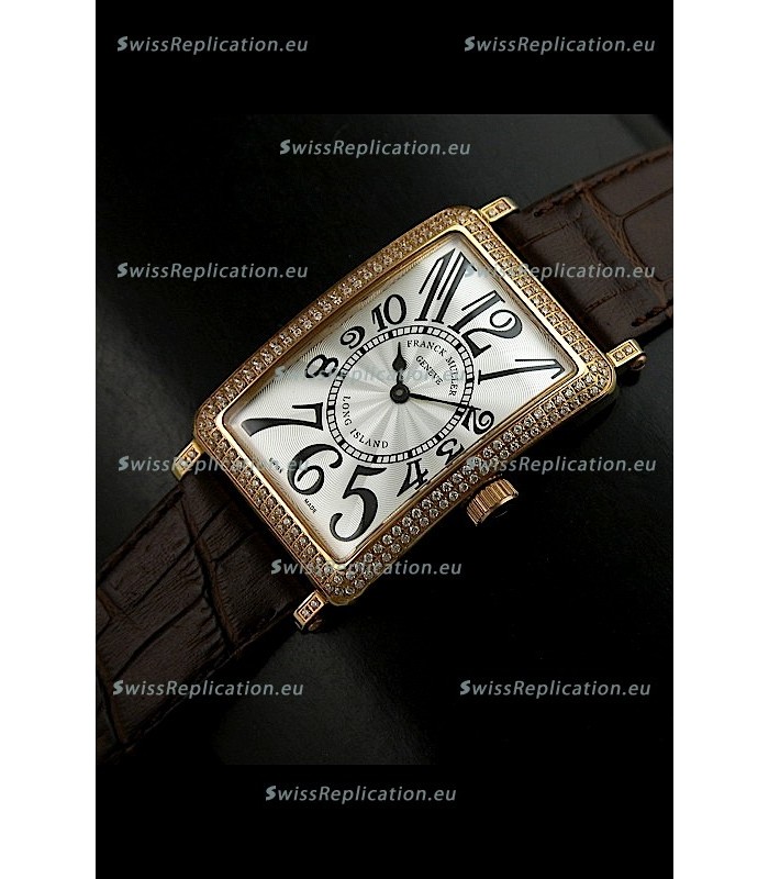 Franck Muller Long Island Japanese Replica Watch in White Dial