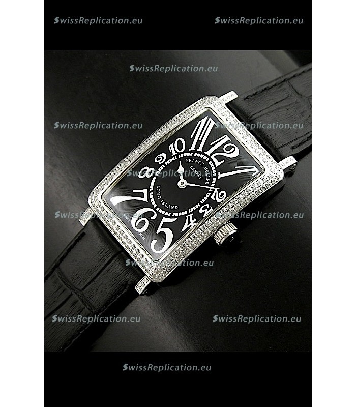 Franck Muller Long Island Japanese Replica Watch in Black Dial