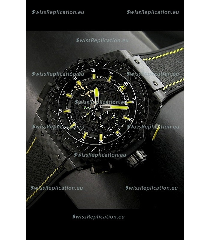 Hublot Big Bang Ayrton Senna Full Carbon Casing Swiss Watch 