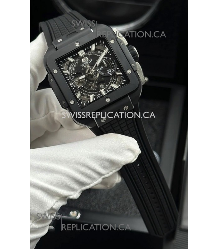 Hublot Square Bang Unico Black Magic Ceramic Super Clone Watch 
