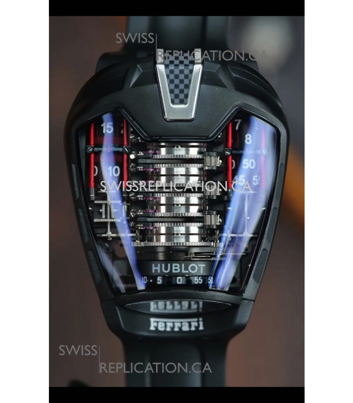 Hublot MP-05 La Ferrari Black DLC Titanium Casing Hyper Clone Watch 