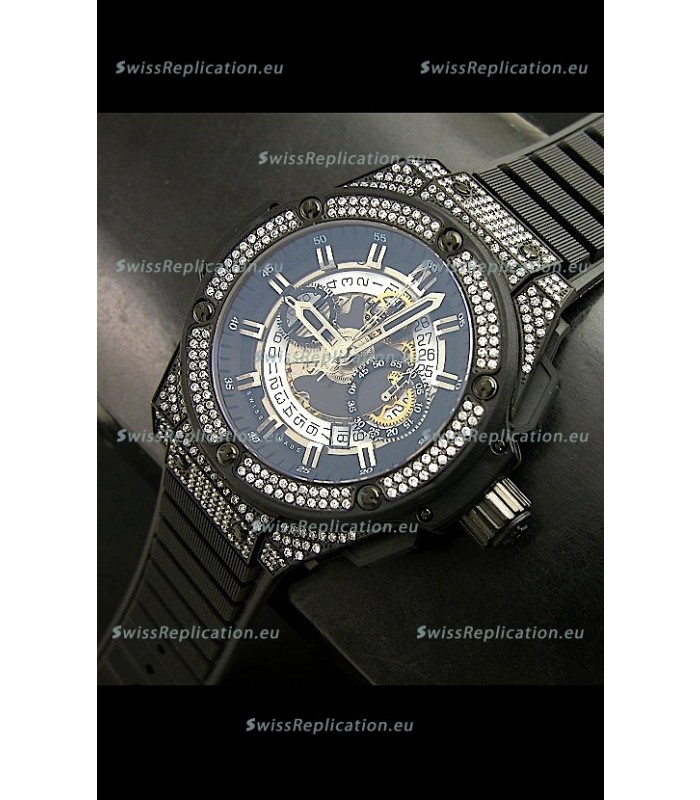 Hublot Big Bang King Power PVD Casing Watch with Diamonds
