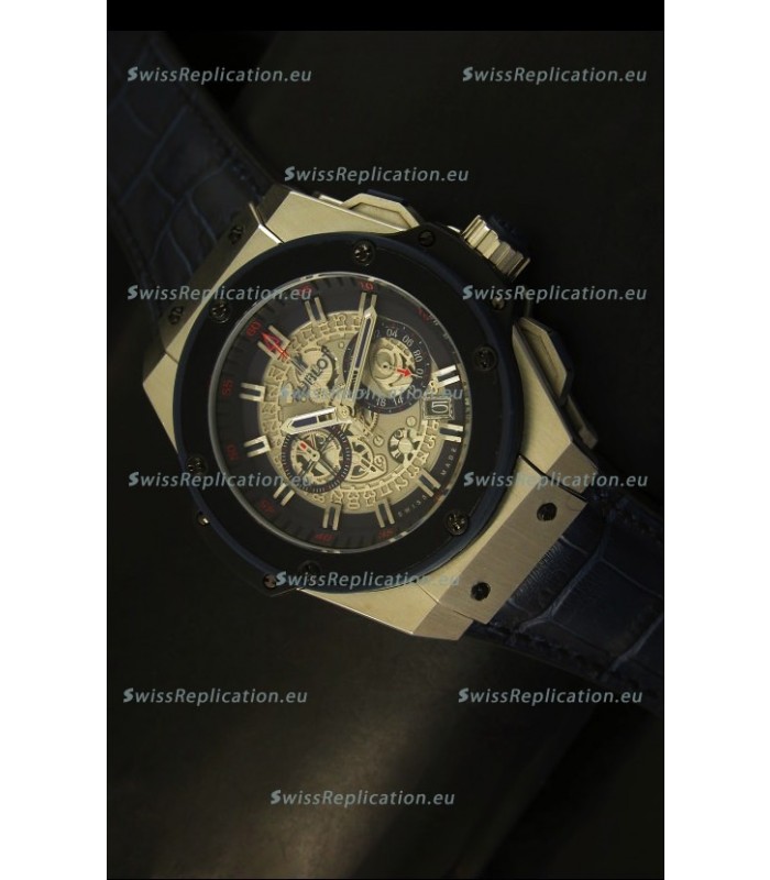 Hublot Big Bang King Steel Skeleton Dial Watch Swiss Quartz 45MM