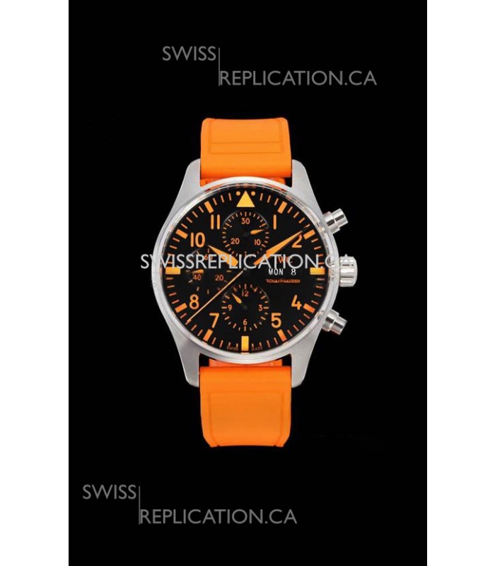 IWC PILOT'S Chronograph Orange Sandstorm IW377730 Super Clone Watch 