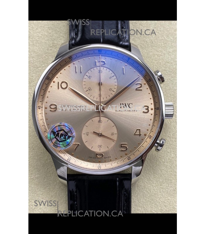 IWC Portuguese Chronograph Champange Dial Super Clone Watch 