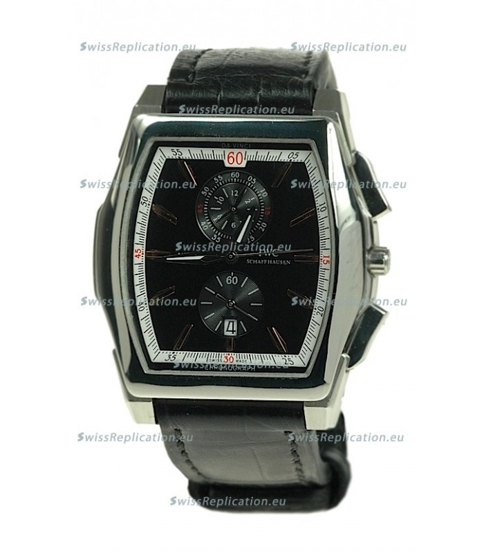 IWC Da Vinci Japanese Replica Watch in Black Dial