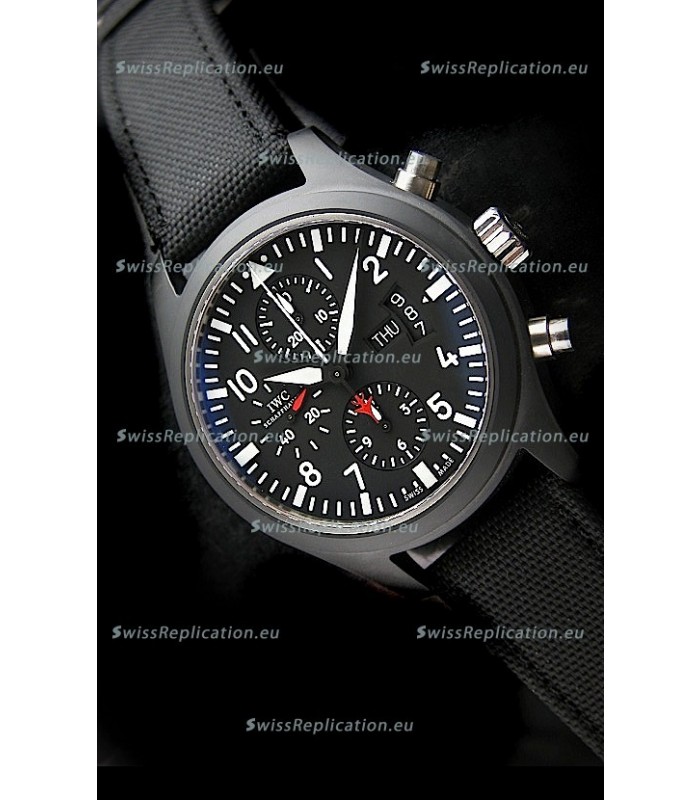IWC Top Gun Ceramic Swiss Watch in Black