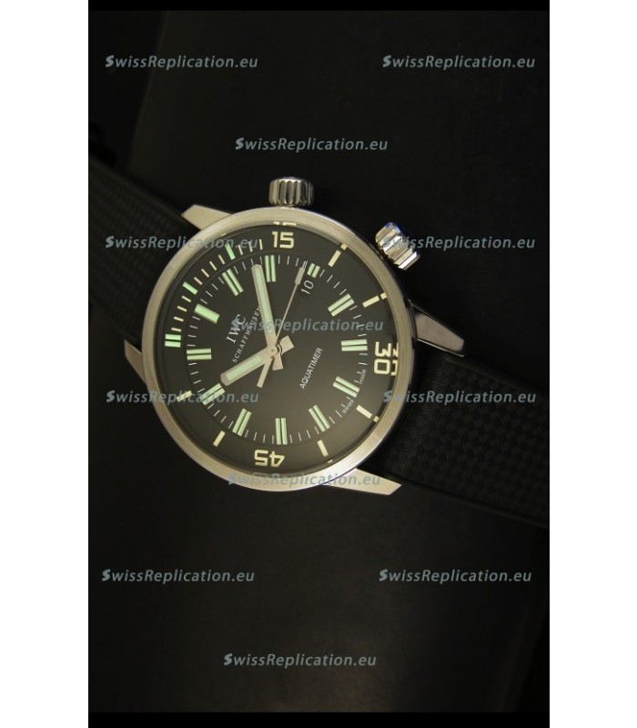 IWC Aquatimer Automatic Vintage 1967 Swiss Watch in Black Dial