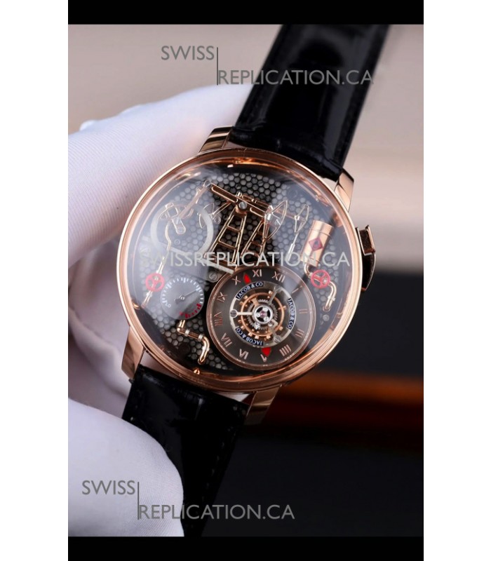 Jacob & Co Oil Pump Rose Gold Japanese Automatic Movement Watch 