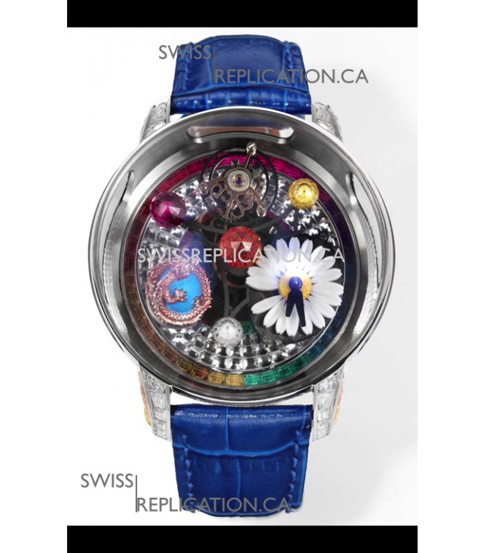 Jacob & CO Astronomia G-Dragon Steel Casing Blue Strap Tourbillon Swiss Replica Watch