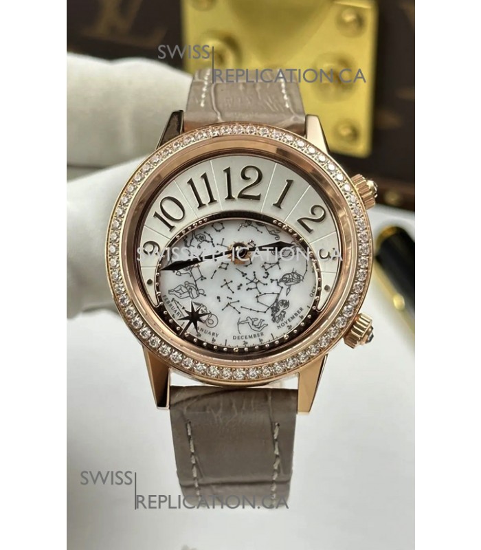 Jaeger-LeCoultre Rendez-Vous Rose Gold Super Clone Watch 
