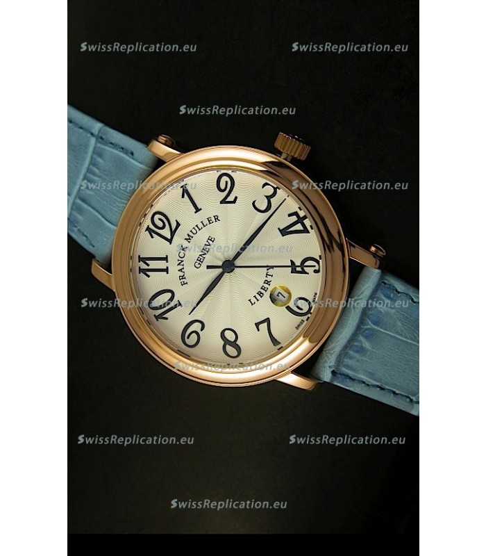 Franck Muller Master of Complications Liberty Japanese Watch Blue Strap