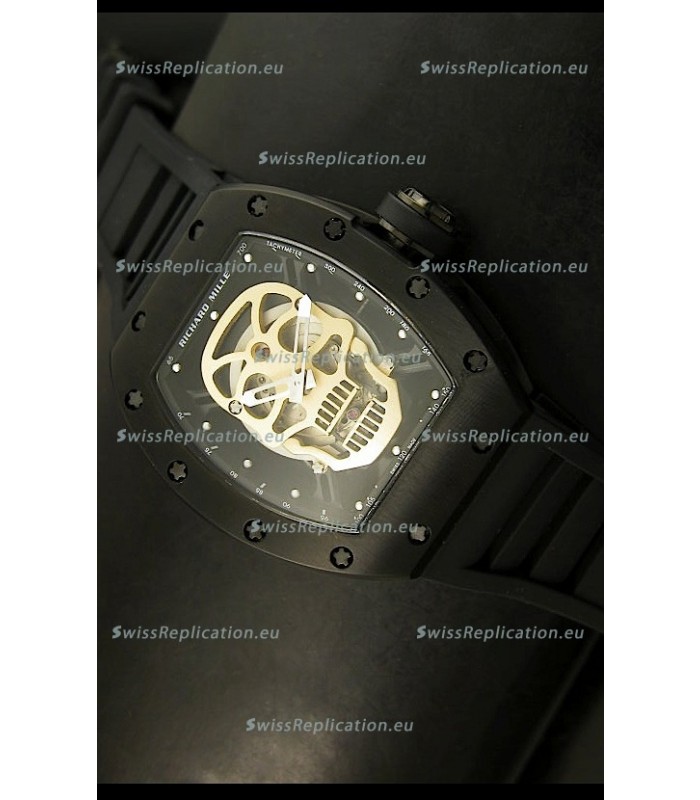 Richard Mille RM052 Skull Tourbillon Swiss Replica Watch in PVD Case