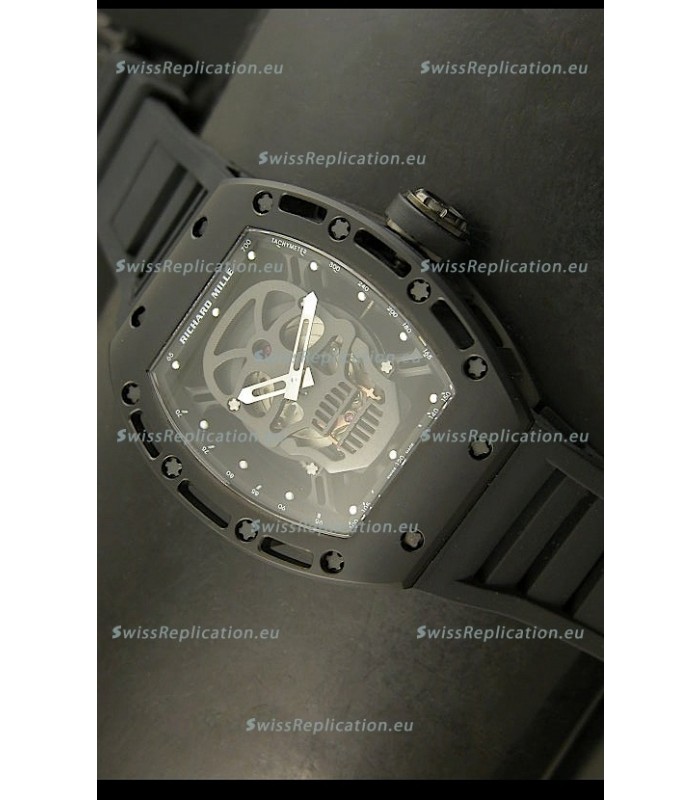 Richard Mille RM052 Skull Tourbillon Swiss Replica Watch in PVD Case