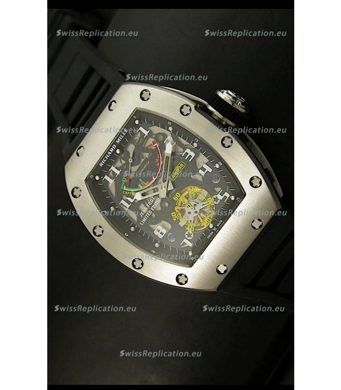 Richard Mille RM002 Power Reserve Tourbillon Swiss Replica Watch in Steel Case