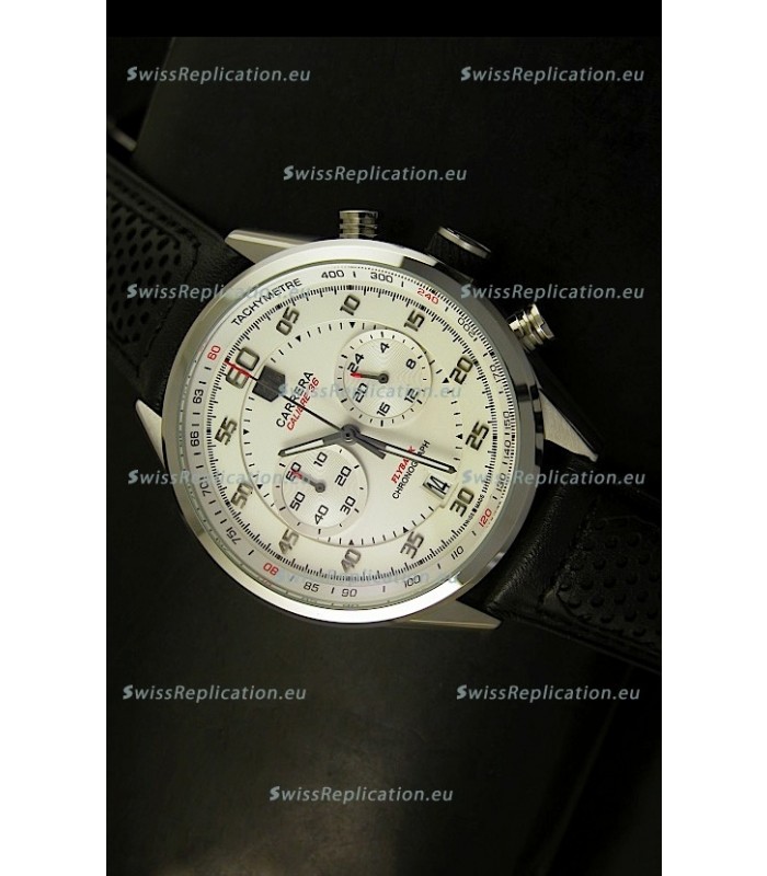Tag Heuer Carrera Calibre 36 Flyback White Dial Replica Watch - Quartz Movement