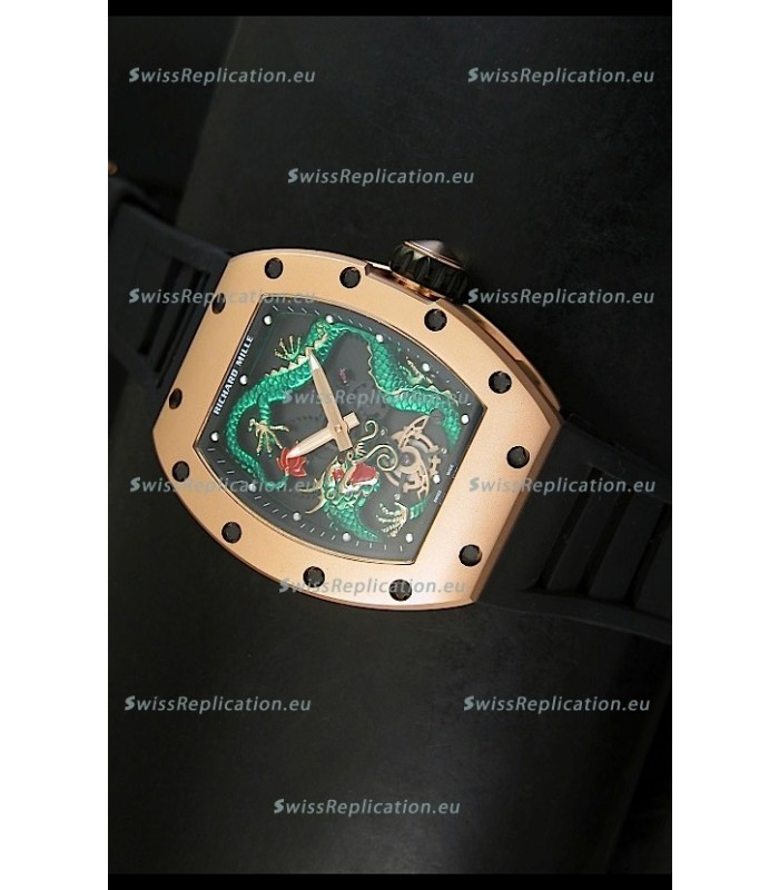 Richard Mille RM057 Tourbillon Jackie Chan Swiss Replica Watch in Pink Gold