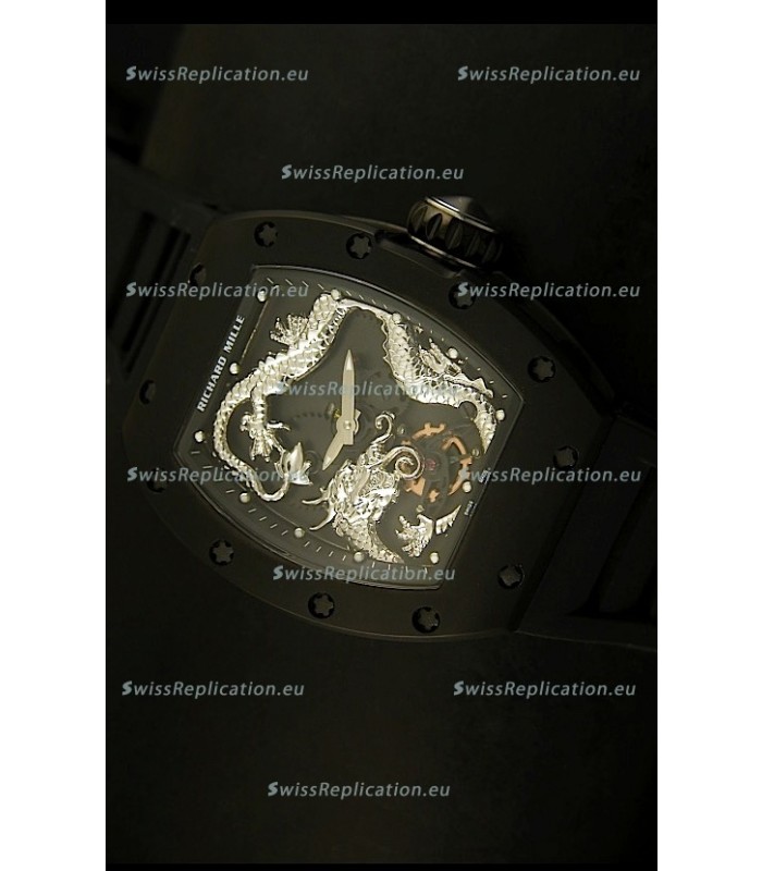 Richard Mille RM057 Tourbillon Jackie Chan Swiss Replica Watch in PVD Case