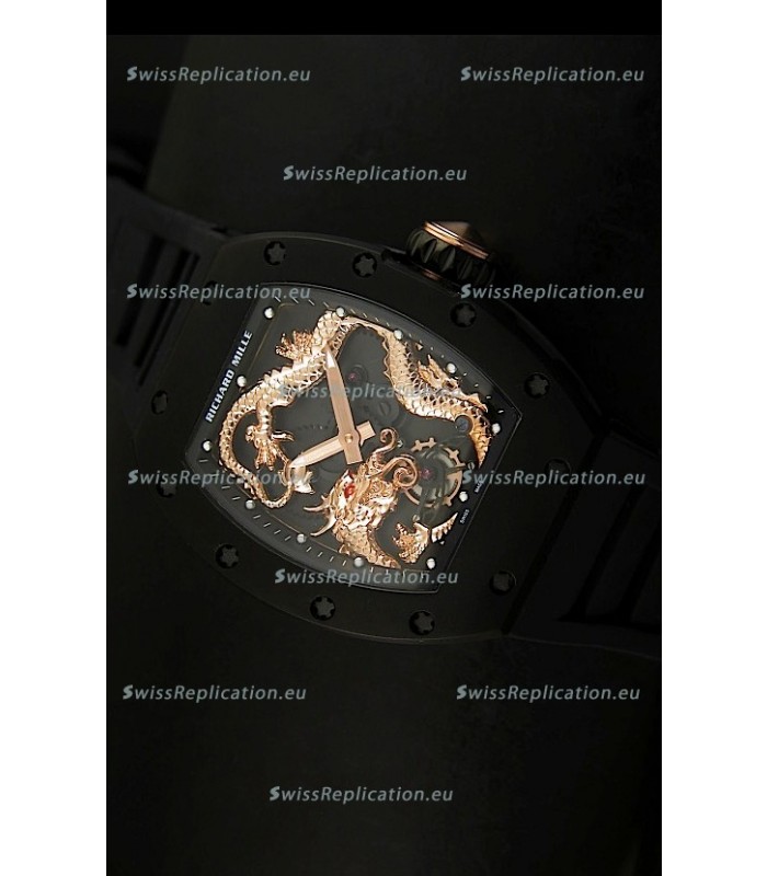 Richard Mille RM057 Tourbillon Jackie Chan Swiss Replica Watch in PVD Case