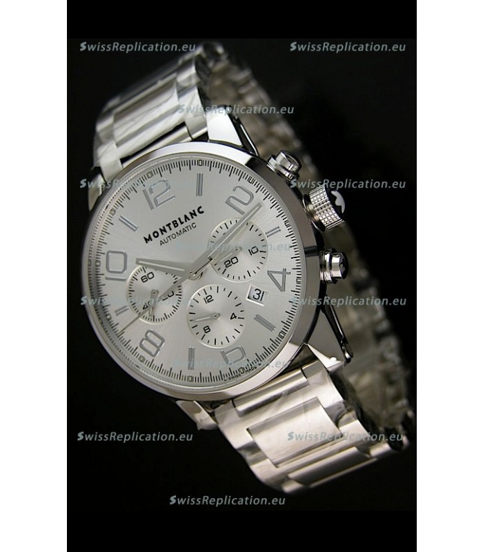Mont Blanc Timewalker Ceramic Strap Inlays Watch in White - 1:1 Mirror Replica