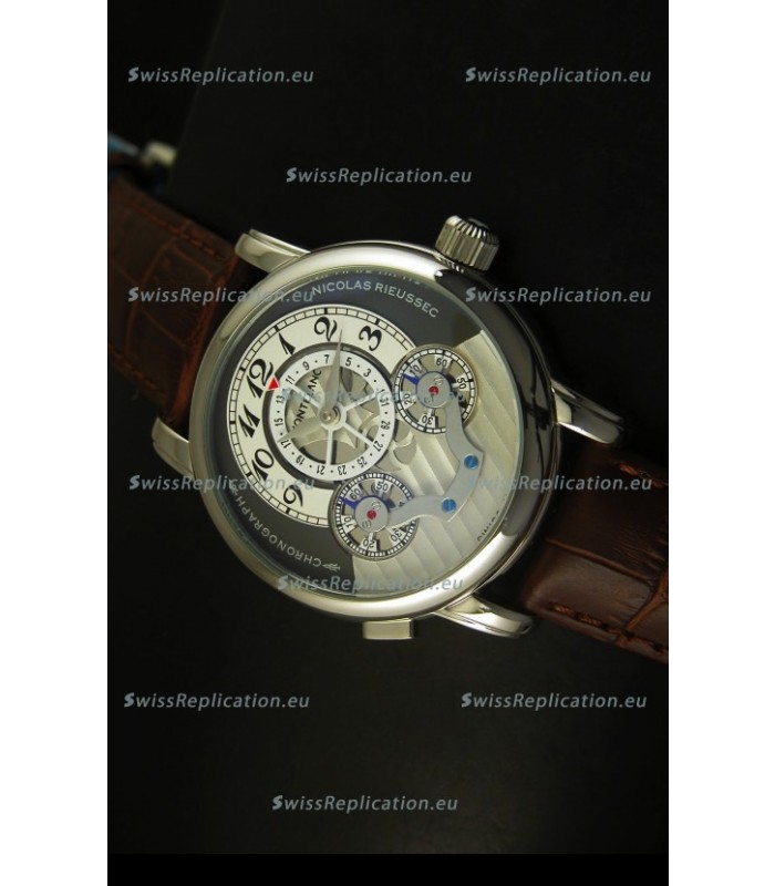 Mont Blanc Nicolas Riessec Stainless Steel Case in Grey Dial